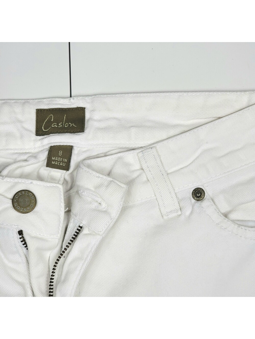 Vintage Y2K Caslon Women's White Wide-Leg Denim Jeans Size 8